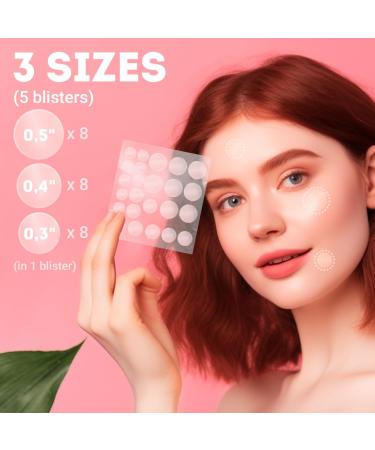 Acne Pimple Patch - 120 Pack Clear Zit Patches with Tea Tree & Calendula Oil | 3 Sizes for Face & Body - Buy Online on GoSupps.com