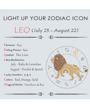 GXO Beauty Leo Crystal Gift Set - 6 Pcs Astrology Healing Crystals Birthstone Kit with Horoscope for Leo - Buy Online on GoSupps.com