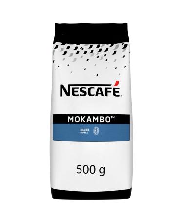 NESCAF Mokambo - Instant Coffee - Robusta Dominant - Produced in France - 100% Coffee from More Responsible Sourcing - 500 g Bag