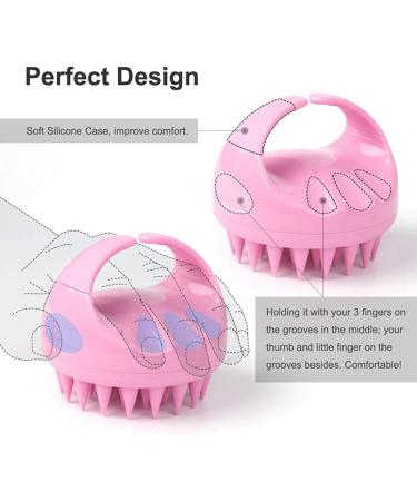 Buy 2 Shampoo Brushes & Hair-Head Skin Massagers | Soft Silicone Healthy Hair Growth | Wet & Dry | Blue & Pink - Buy Online on GoSupps.com