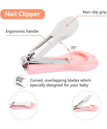 Vicloon Baby Nail Care Kit - 6Pcs Manicure Set for Newborn, Infant, Toddler - Pink - Buy Online on GoSupps.com
