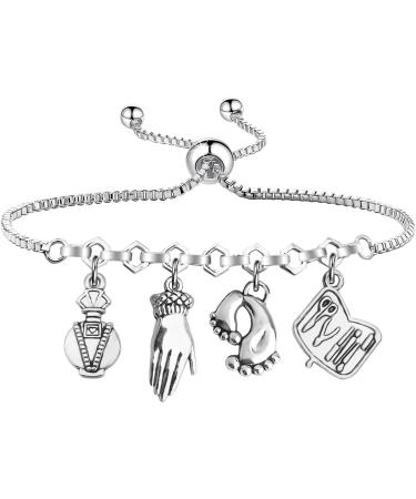 PLITI Nail Tech Bracelet Manicurist Graduation Gift Nail Lover Gift Nail Stylist Gift Nail Boss Gift Nail Artist Bangle Nail Tech slide bgU - Buy Online on GoSupps.com