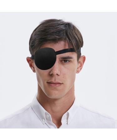 FCAROLYN 3D Eye Patch for Adult and Kid Adjustable Eye Patch (Black)