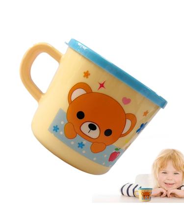 Povanjer mouthwater cup |Mundwater cups with a lid portable reusable toothbrush and toothpaste holder for children boys toddlers children