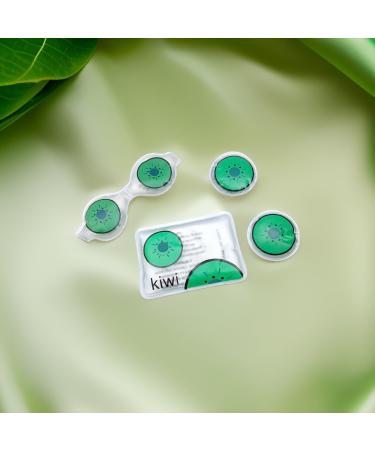 CoolFruit Facial Gel Ice Therapy Kit | Soothing Kiwi-Scented Gel Pads & Eye Mask for Tired Eyes Migraines & Toothaches - International Shipping Available - Buy Online on GoSupps.com