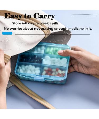 AKOAK Mini Pill Organizer - 6 Compartment Plastic Box for Beads Jewelry Vitamins & Supplements | International Shipping Available - Buy Online on GoSupps.com