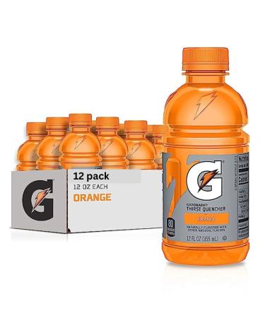 Gatorade Thirst Quencher Orange 12 oz (Pack of 12) | Prime Hydration Drink | Body Armor Sports Drink