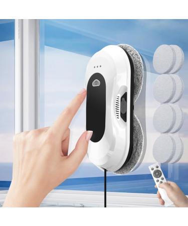 Robotic Window Cleaner Robot - 90W Smart Glass Cleaning With 10 Mop Pads 2 * 30ml Double Water Tank App&Remote Control 5600Pa Strong Suction - Ideal For Indoor/Outdoor