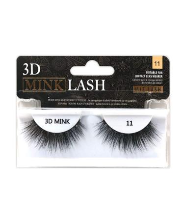 Buy MIZ LASH 3D Mink Eyelashes - 100% Real Fur Cruelty-Free Reusable Strips for Dramatic & Natural Look - Handmade #11 Fake Eyelash Extensions - Buy Online on GoSupps.com