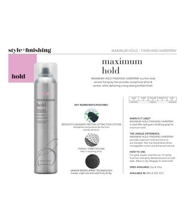 Brocato Maximum Hold Finishing Hairspray 10oz - Exceptional Control and Brilliant Finish - For All Hair Styles - Buy Online on GoSupps.com
