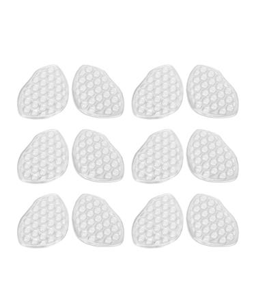 Forefoot Inserts 6 Pair Silicone Transparent Metatarsal Pads Soft Cushion Pads with Massage Points