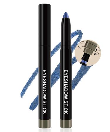 Glitter Cream Eyeshadow Stick Waterproof High Pigmented Shimmer Eyeliner Pencil Eye Shadow Pen Smudge-Proof & Long Lasting Crayon Eyeshadow Built-in Sharpener Eye Brightener Makeup Gift for Women-05#