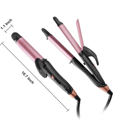 2 in 1 Travel Curling Flat Iron - Dual Voltage Mini Hair Straightener/Curler 1 Inch Ceramic Plate (Gold) - Buy Online on GoSupps.com