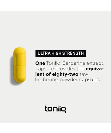 Toniiq Ultra High Strength Berberine HCl - 90 Capsules | Himalayas Sourced - Buy Online on GoSupps.com