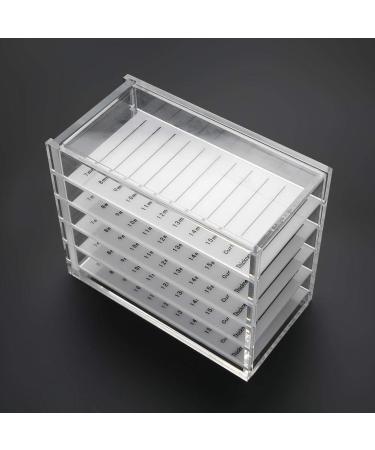 Premium Eyelashes Palette with Scale | 5-Layer Plastic Storage Box for Eyelash Extensions | Perfect for Oversized Lashes (7-15mm) - Buy Online on GoSupps.com