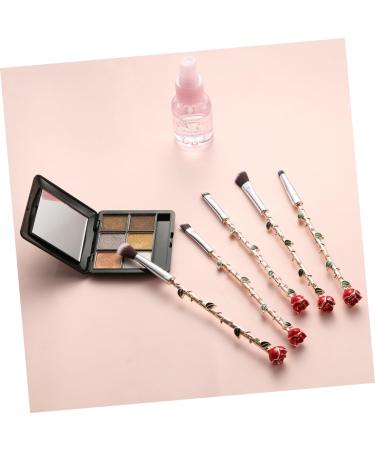 FRCOLOR 5PCS Makeup Brush Set - Cosmetic Brushes with Rose Design | Perfect for Flawless Makeup Application - Buy Online on GoSupps.com