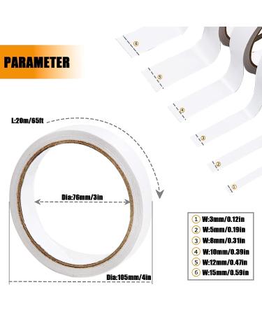 6PCS Premium Double Sided Tape for Crafts - Multi-Size Adhesive Tapes for Scrapbooking, Gift Wrapping & DIY Projects (65FT) - Buy Online on GoSupps.com
