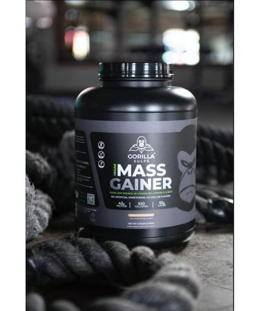 Organic Mocha Vegan Mass Gainer | Protein Powder with Vitamin B12, D3, and Iron | GMO, Gluten, Dairy, and Soy Free | 530 Calories | 5lb Pack - Gorilla Gulps - Buy Online on GoSupps.com