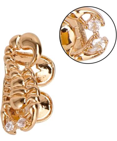 LIFKOME Scorpion Single Brace Masculine Decor - Golden Hip Hop Dentures for Men | Halloween Funny Party Teeth Cover - Buy Online on GoSupps.com