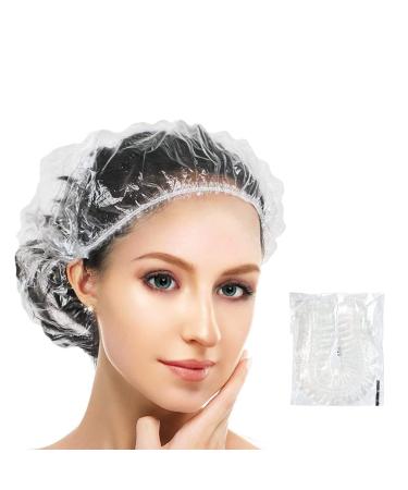 G2plus 50 pieces disposable shower hood individually wrapped 44cm plastic shower cap hair protection hair hood for salon spa trip hotel shower - Buy Online on GoSupps.com