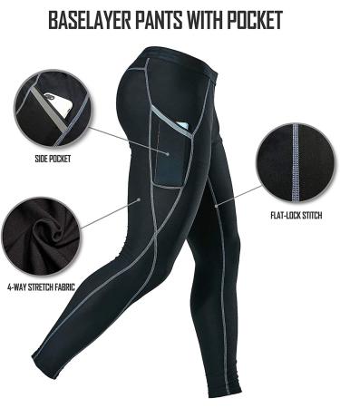 DEVOPS Men's Compression Shorts 3 or 5 Pack - Sport Athletic Workout Running Baselayer Underwear with Pocket - Black/Charcoal/Navy (Medium) - Buy Online on GoSupps.com