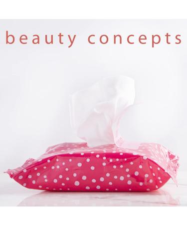 Beauty Concepts Facial Wipe Set - 4 Packs of Makeup Removing Wipes with Aloe, Green Tea, Vitamin C, Lavender, Mint - Soft & Hydrating - Buy Online on GoSupps.com
