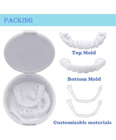 Reusable Cosmetic Teeth Braces Set - Upper & Lower Comfortable Fit Temporary Smile Veneer & Professional Whitening - International Shipping Available - Buy Online on GoSupps.com