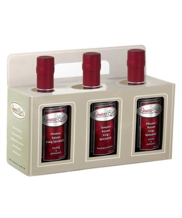 Gift box 3x 0.5L balsamic vinegar - specialty raspberry/tomato/plum balsamic vinegar in premium quality