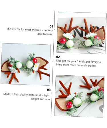FRCOLOR 2 Pairs Cat Ears Antler Hair Clip Antlers Deer Horn Antler Barrette Deer Hair Barrettes Clip Barrettes for Christmas Hair Clips for Cute Alloy Clip Decorate Miss - Buy Online on GoSupps.com