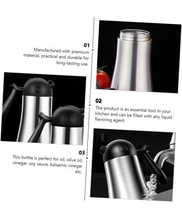 Zerodeko 1pc Stainless Steel Oil Pot Oil Storage Can Strainer Oil Storage Bottle Olive Dispenser Stainless Steel Containers Kitchen Oil Jar Vinegar Cruet Grease Condiment Bottles 20.5X11CM Silver - Buy Online on GoSupps.com