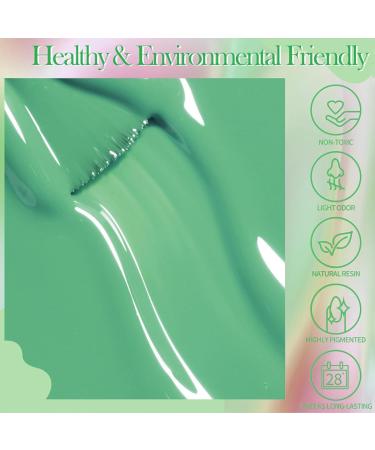 Green Nail Polish Nail Varnish - Quick Dry & Long Lasting Matcha Green Nail Varnish - Non-Toxic Water Based Holographic Nail Polish - Glossy Chip Resistant for DIY Nail Art at Home Salon (4PCS Green) - Buy Online on GoSupps.com