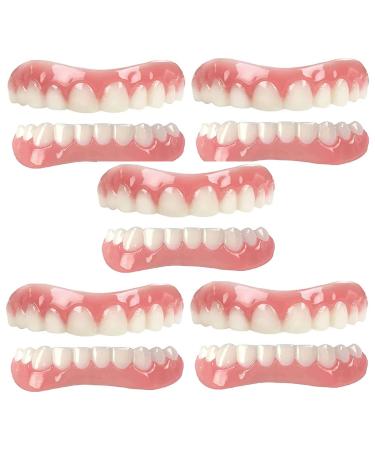 Xzlzmd pebbles dentures immediate repair cracked or missing teeth prosthesis for a perfect smile re -turnable upper jaw and lower jaw teeth prosthesis 5 pairs