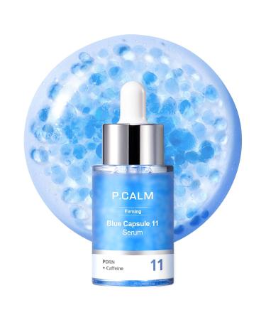 P.CALM Blue Capsule 11 Serum PDRN & Caffeine for Intense Moisture Plumping Effect Elasticity and Radiant Skin Korean PDRN Serum (30ml / 1.01 fl.oz)