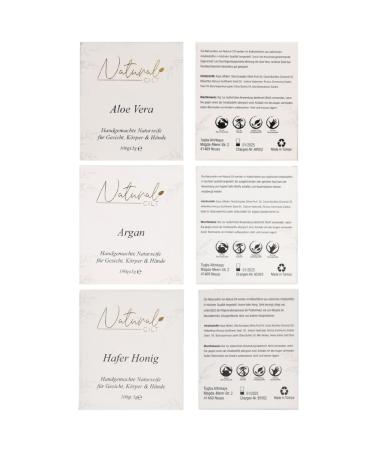 3x Natural Cilt Mix Set Soap | 100% Handmade Gift Set | Aloe Vera Argan & Oats Honey | Certified & No Questionable Ingredients | Suitable for All Skin Types - Buy Online on GoSupps.com