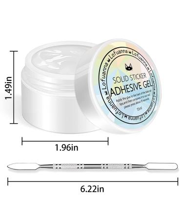 Lofuanna 15g Solid Gel Glue for Nail Tips - Nail Art Rhinestone Glue for Press on Nails - UV/LED Needed - 3D Sculpture Gel Nail Mold - DIY Design with Stirring Rod - 1Pcs - Buy Online on GoSupps.com