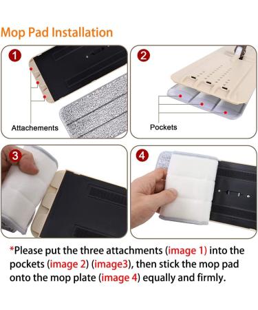 Oshang Flat Mop Head Refill 2 Pack - White/Grey Microfiber Cleaning Pads - Buy Online on GoSupps.com