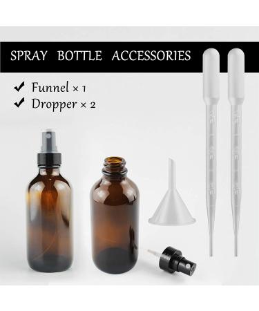 4oz Amber Glass Spray Bottles - Pack of 16 | Refillable Mist Bottles for Essential Oils, Perfumes & Cleaning Products - Buy Online on GoSupps.com