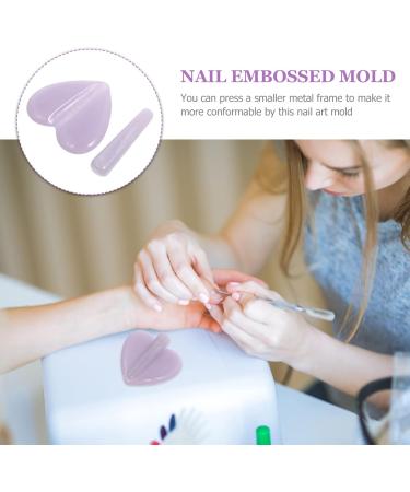 FOMIYES 1pc Nail Stickers Nail Art Bending Tool Nail Bending Nail Sticker Press Embossing Tool Metal Frame Bending Nail Art Nail Decoration 3d Japanese Resin Purple 5x5.5cm Purple - Buy Online on GoSupps.com