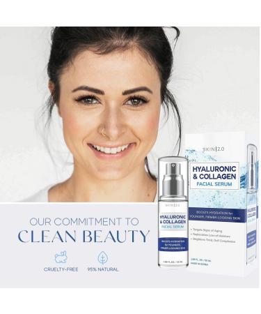 Skin 2.0 Hyaluronic Acid & Collagen Face Serum | Skin Firming & Tightening | Anti-aging Hydrating Facial Serum | Cruelty Free Korean Skincare - 1.69 Fl. oz - Buy Online on GoSupps.com