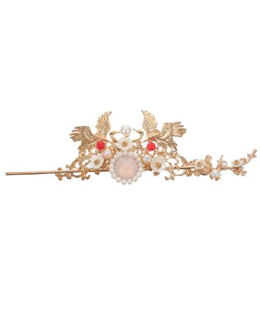 Soimiss hair clip hairpin hairproof golden hair clip Chinese hairstock women hairstock hair knot stick zinclain bride china phoenix crown hair knot chopsticks