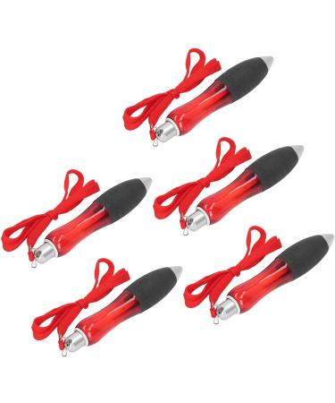 Weighted Fatty Pencils Set - 5 Retractable Big Fat Pens for Muscle Building & Comfort - Ideal for Arthritis & Parkinson's - Red Housing - Buy Online on GoSupps.com