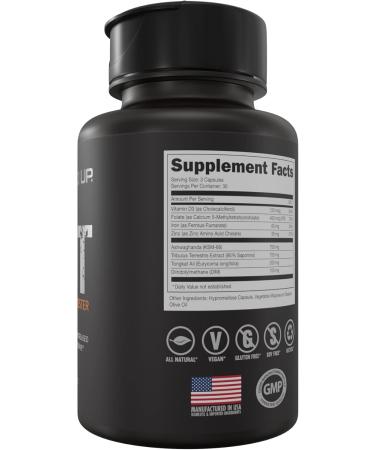 Bucked Up RUT - Testo Booster - Best All-Natural Test Formula for Men - Energy Endurance Strength and Stamina Booster - Muscle Composition Aid - Male Supplements (90 Capsules/Pills) - Buy Online on GoSupps.com