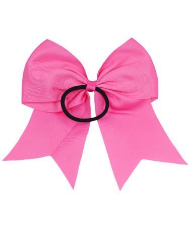 DEEKA 12PCS 8 Large Cheer Hair Bows Ponytail Holder for Teen Girls - Pink Sports Elastic Bands (Pack of 12) - Buy Online on GoSupps.com