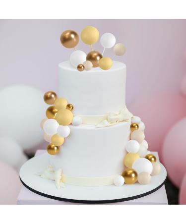 Buy Astaron 32-Piece Tortendeko Balls Cake Topper - Mini Balloons & Rabbit for Weddings Baby & Birthday Parties (Yellow & Gold) - Buy Online on GoSupps.com