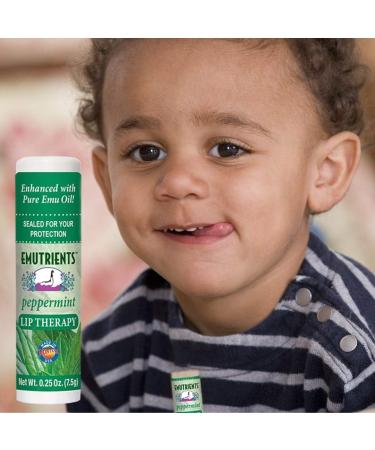 Montana Emu Ranch Peppermint Lip Therapy Balm 0.25oz 3-Pack - Pure Emu Oil Formula - Buy Online on GoSupps.com