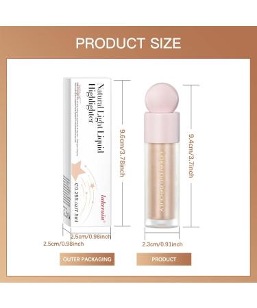 Liquid Body Highlighter | 2.4oz Bronzer Liquid Face Shimmer | Waterproof Pearlescent Long Lasting Facial Trimming Shimmer Oil for Beach Makeup Kagrote 2# - Buy Online on GoSupps.com