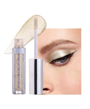 Erinde Liquid Glitter Eyeshadow - Shimmer Sparkle Eye Brightener Stick  Long Lasting  Waterproof  Quick-Drying  Metallic Glow Shiny Eye Shadow Pen  Create Sparkling Eye Makeup (101Cream)