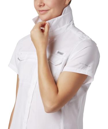 Columbia Women's Lo Drag Short Sleeve Shirt - White, XL - Buy Online on GoSupps.com