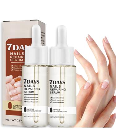 GFOUK 7 Days Nail Growth and Strengthening Serum Nail Growth and Strength Serum 7 Days Nails Repairing Serum Nail Growth & Strengthening Oil Serum Toenail Repair Treatment (2 Pcs)