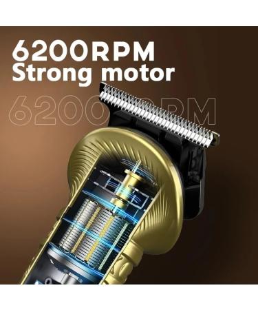 Professional 6-in-1 Hair Clipper & Trimmer Kit - Rechargeable Vintage Grooming Set for Hair Nose and Body - Buy Online on GoSupps.com